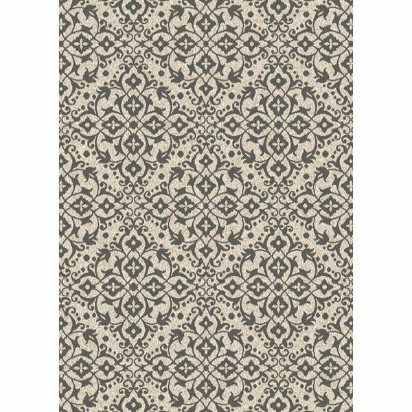 Mayberry Rug 5 ft. 3 in. x 7 ft. 3 in. Augusta Dominion Ivy-Area Rug, Grey AU8592 5X8